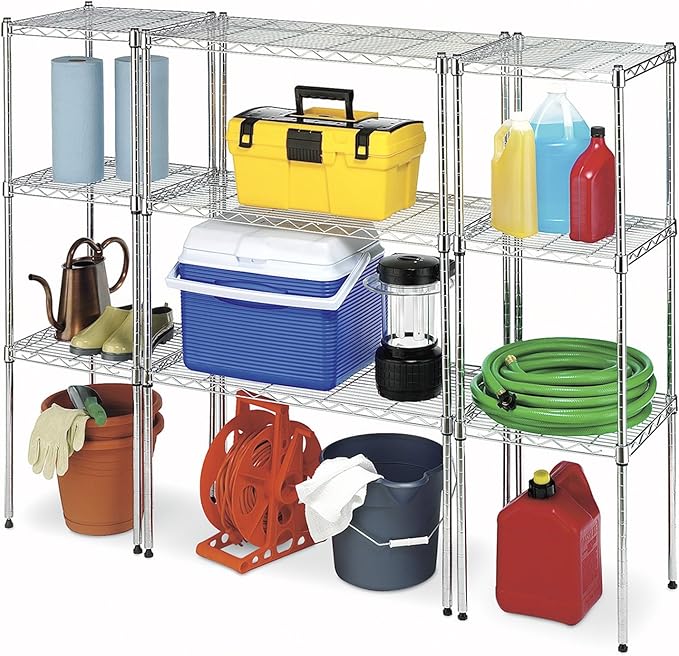 Whitmor Wire Shelving Unit, Metal Storage Shelves, Durable Heavy Duty Shelf - Image 5