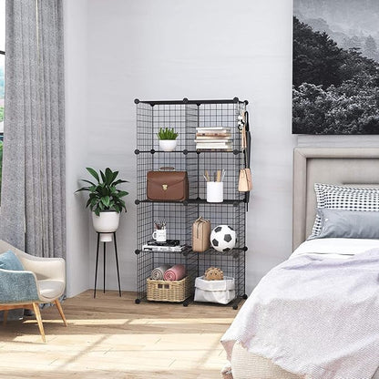 C&AHOME Wire Cube Storage, 8-Cube Organizer Metal C Grids Storage, Storage Bins - Image 2