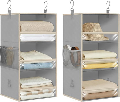 STORAGE MANIAC 6-Shelf Hanging Closet Organizer and Storage, 2 Separable by STORAGEMANIAC
