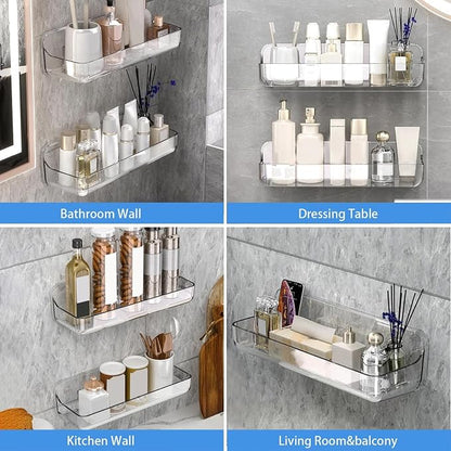 Diesisa Acrylic Wall Mount Organizer, Adhesive Shelves, Shower Caddies - Image 6