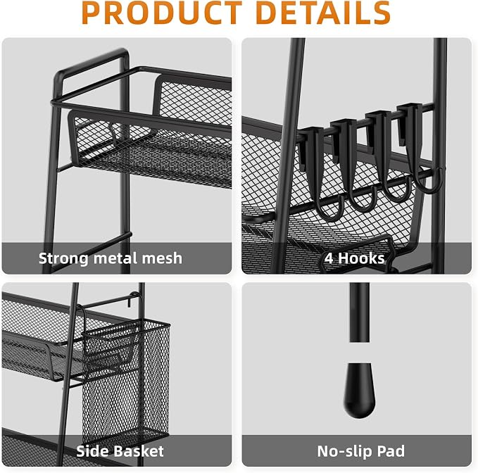 VITVITI 3-Tier Bathroom Organizer Countertop, Metal Wire Mesh Bathroom Counter - Image 5