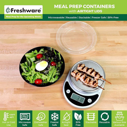 Freshware Meal Prep Bowl Containers Plastic Bowls - Image 2