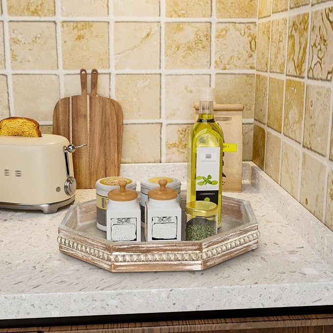 MAONAME Wood Serving Tray, Farmhouse Wooden Tray - Image 7