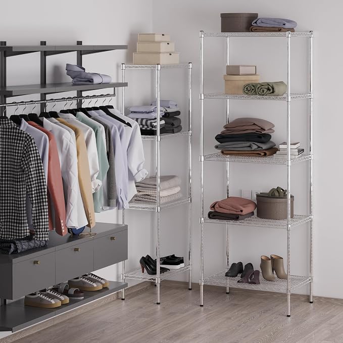 21" Deep x 30" Wide x 86" Height Wire Shelving Kit | 5-Tier | NSF Commercial - Image 5