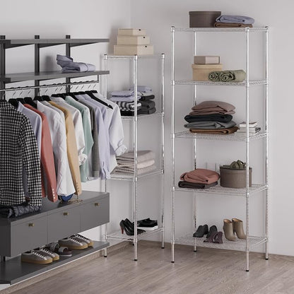 21" Deep x 30" Wide x 86" Height Wire Shelving Kit | 5-Tier | NSF Commercial - Image 5