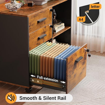 DEVAISE 3-Drawer File Cabinet - Image 5