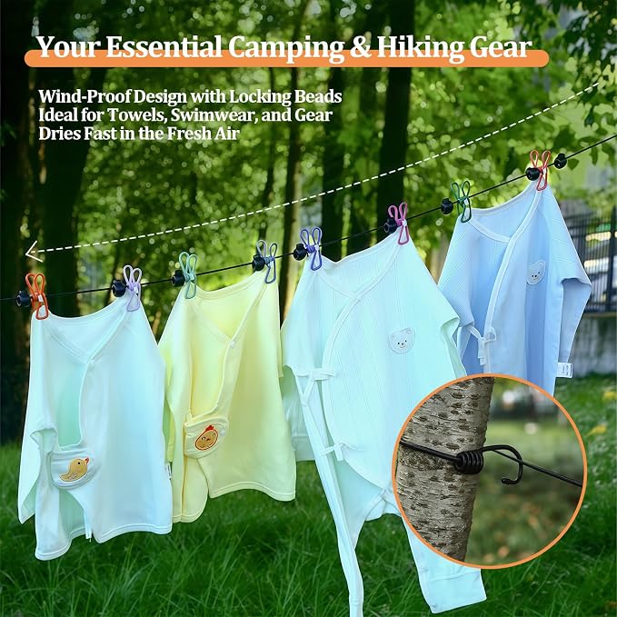 Travel Clothesline Retractable Portable Clothesline - Image 4