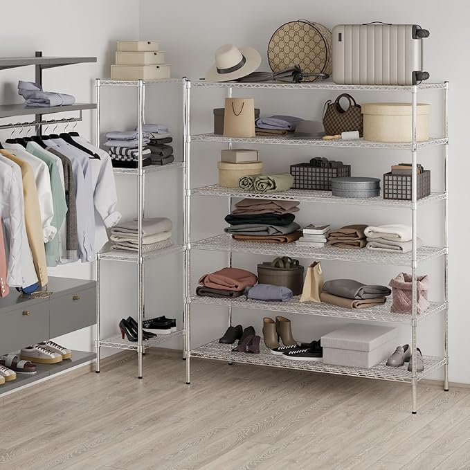 24" Deep x 60" Wide x 74" Height Wire Shelving Kit | 6-Tier | NSF Commercial - Image 7