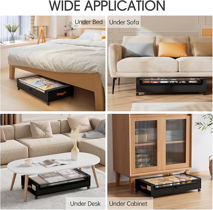 Yecaye 4 Pack Under Bed Storage - Image 5