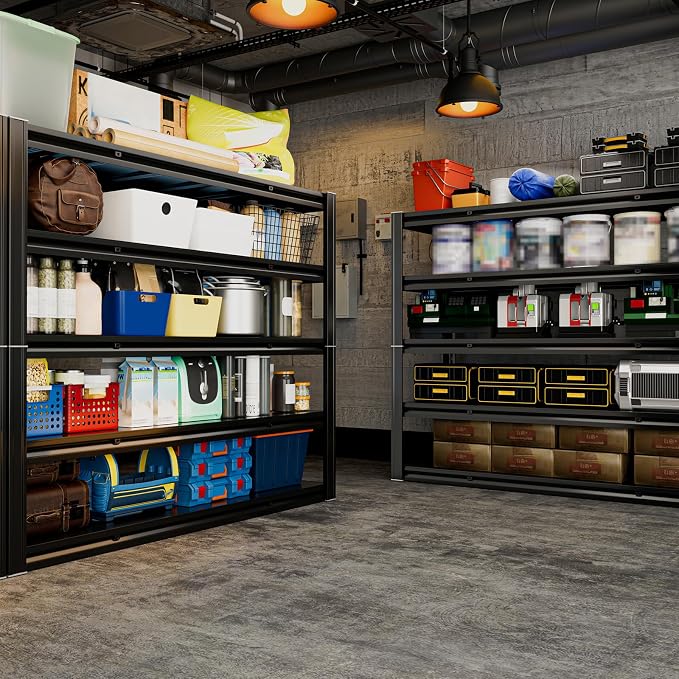 5-Tier 60" W x 20" D x 72" H Garage Shelving Metal Storage Rack 3000LBS Garage - Image 2