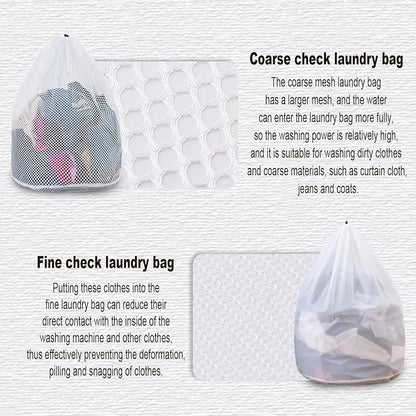 Extra Large Mesh Laundry Bags Washing Bag 2Pack Delicates Bag and Pull net - Image 6
