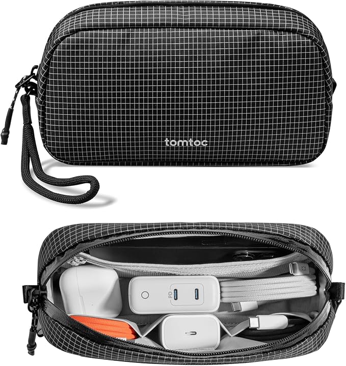 tomtoc Electronics Organizer Travel Case Performance, Water Resistant Bag Cable by tomtoc
