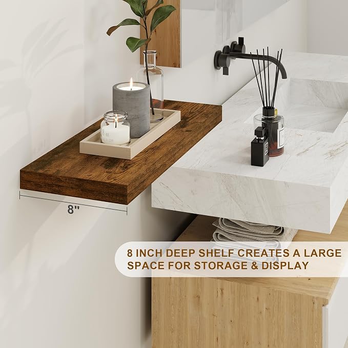 Fun Memories Floating Shelves 55 Inch Long, 8 Deep Floating Shelves - Image 4