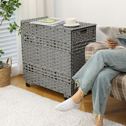 OIAHOMY Laundry Hamper with Lid, 140L Clothes Hamper with 3 Removable Liner Bags - Image 2