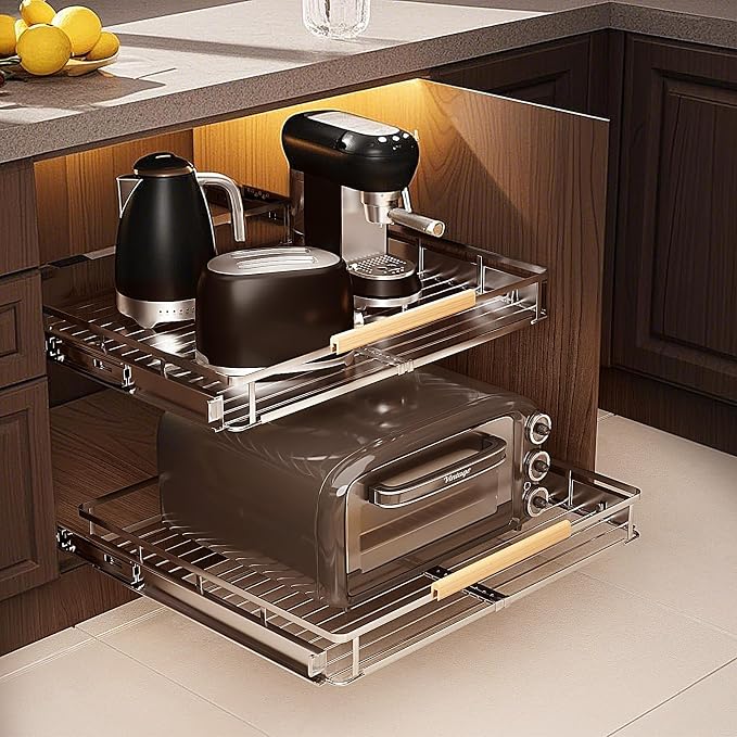 2 Pack Expandable Pull Out Cabinet Organizer，Side Mounting - Image 8