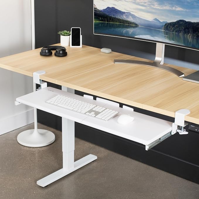 VIVO White Extra Large 34 x 11 in Under Desk Keyboard Tray, MOUNT-KB15EW | - Image 8