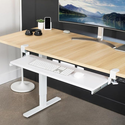VIVO White Extra Large 34 x 11 in Under Desk Keyboard Tray, MOUNT-KB15EW | - Image 8