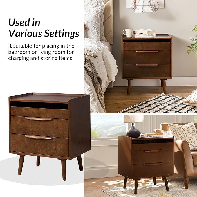 HULALA HOME 2 Drawer Nightstand - Image 6
