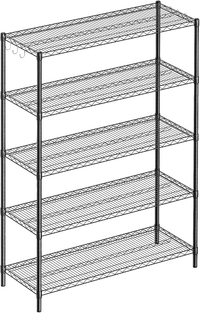 Guan River 5-Shelf Heavy Duty Wire Shelving, Metal Shelf, Sturdy and Durable by GuanRiver