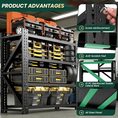 Heavy Duty Garage Storage Shelves 4000LBS Capacity, Metal Shelving Unit - Image 6