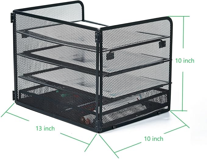 SETTFRFE 4 Tier Mesh Paper Letter Tray, Desk File Organizer - Image 5