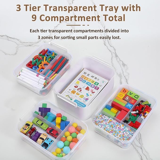 Gifhomfix 4-Layer Plastic Craft Organizers and Storage Box - Image 2