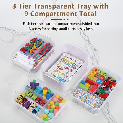 Gifhomfix 4-Layer Plastic Craft Organizers and Storage Box - Image 2
