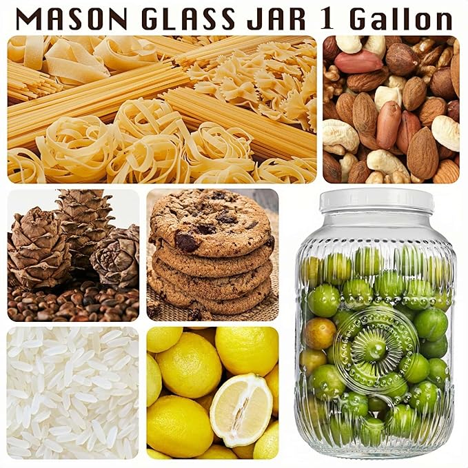 Amzcku 2 Pack 1 Gallon Glass Jar - Image 3