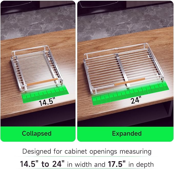 Expandable Pull Out Drawers for Cabinets, Kitchen Cabinet Slide Out Shelves - Image 4
