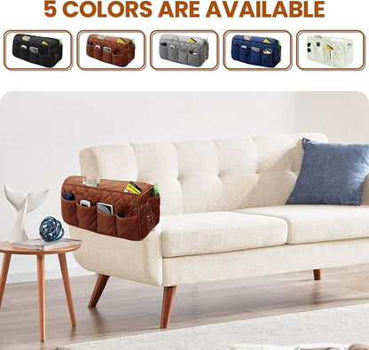MEHIDFY Armchair Caddy, Waterproof Sofa Armrest Organizer, Non Slip Recliner - Image 7