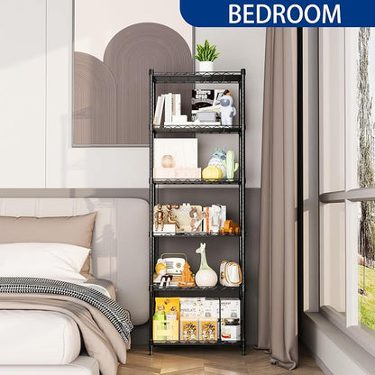 REGILLER 6 Wire Shelving Steel Storage Rack Adjustable Unit Shelves - Image 4