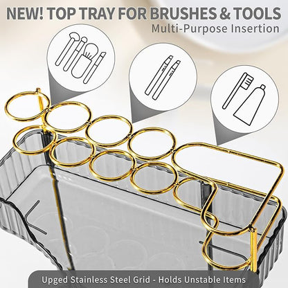Upgraded 2-Tier Corner Bathroom Countertop Organizer – Spacious Storage - Image 3