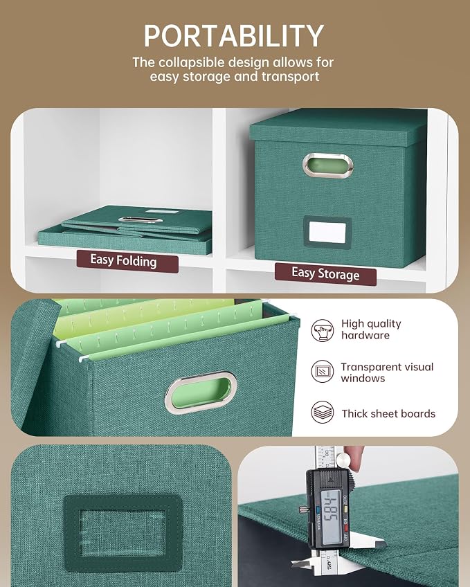 2 Pack File Storage Organizer, Document Organizer, Portable File Box - Image 2