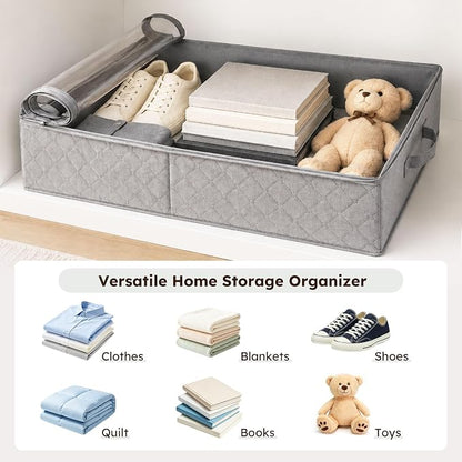 LotFancy Foldable Under Bed Storage Bags, Closet Organizers and Storage Bins - Image 7