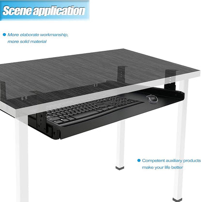 FRMSAET Under Desk Keyboard Tray Heavy-Duty All-Metal Material 20/24/30 inches - Image 5