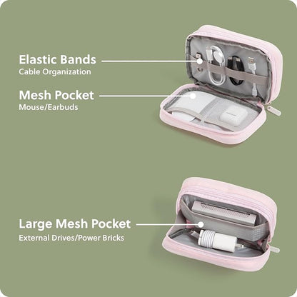 U Brands Canvas Tech Organizer Pouch 9 Compartments, 7.8 x 5 Inch Cable - Image 4
