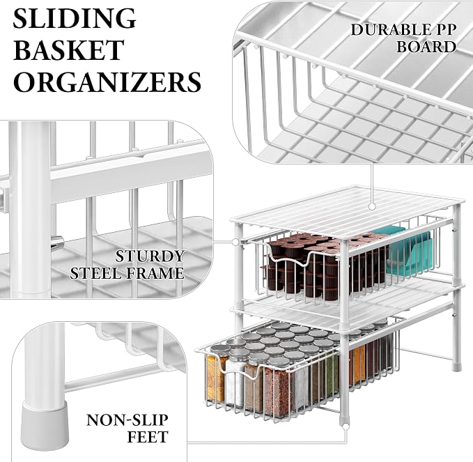 Simple Houseware Stackable Basket Drawer - Image 4