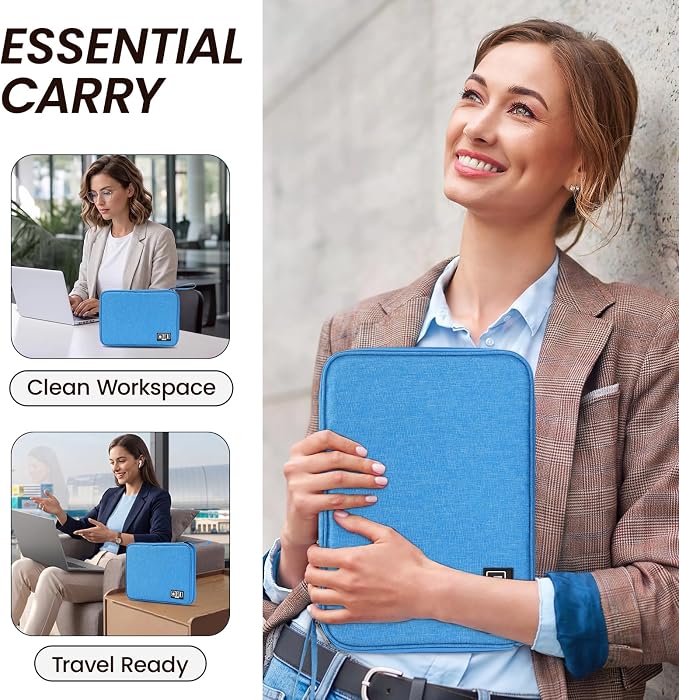 Large Slim Cable Organizer Travel Case, Single-Layer Electronic Accessories - Image 7