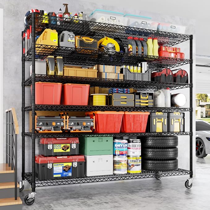 PrimeZone 6 Tier 80.7" H x 55.5" W x 24" D Wire Shelving - Image 2