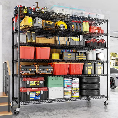 PrimeZone 6 Tier 80.7" H x 55.5" W x 24" D Wire Shelving - Image 2