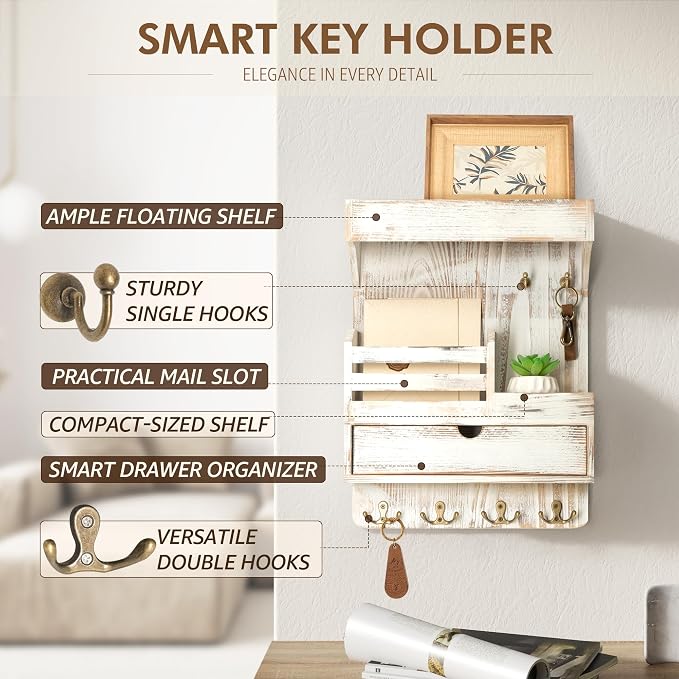 Rebee Vision Farmhouse Key Holder Wall Mount - Image 5