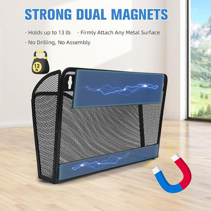 2-Pack Magnetic File Holder-File Folder Organizer, No Drilling Paper Document - Image 2