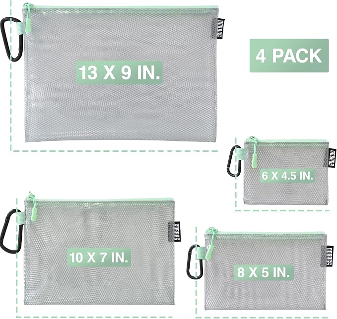 GOBAGS Air Production Multi‑Size Clear Zipper Pouch – Cable Organizer & Travel - Image 2
