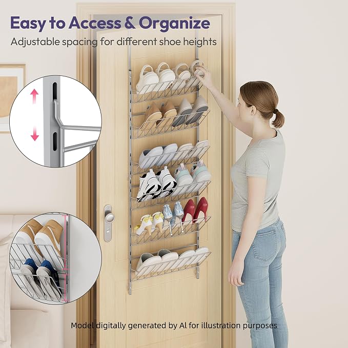 SWTYMIKI Over the Door Shoe Organizer - Image 6