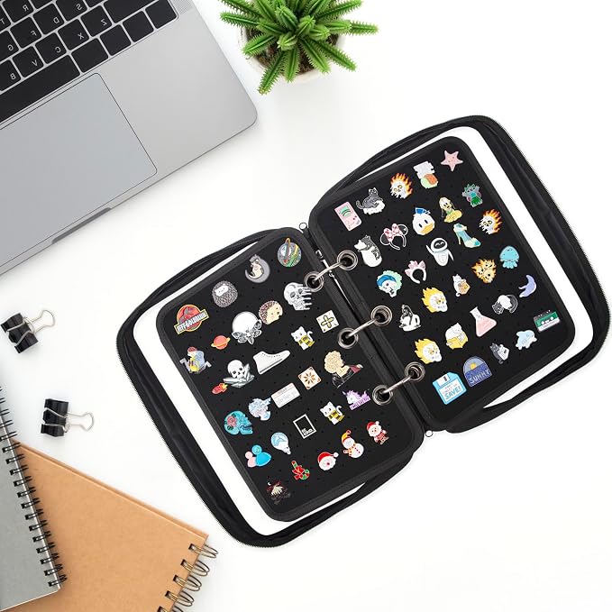 Enamel Pin Display Pages Pin Carrying Case, Pins Collection Storage Organizer - Image 7