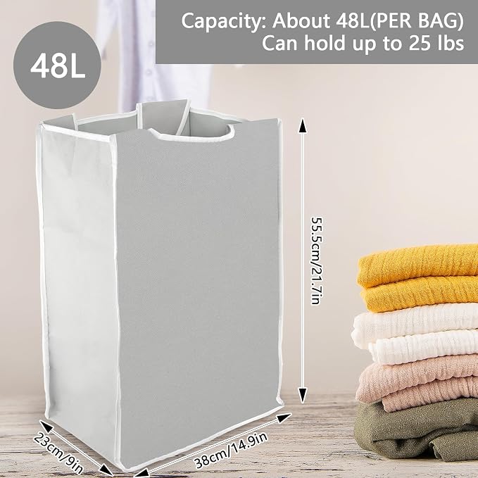 3 Pcs Laundry Sorter Replacement Bags Hamper Cart Removable Replacement Laundry - Image 2
