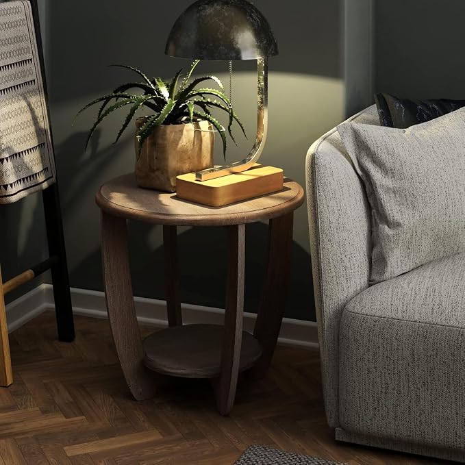 COZAYH Set of 2 Rustic Farmhouse End Tables - Image 6