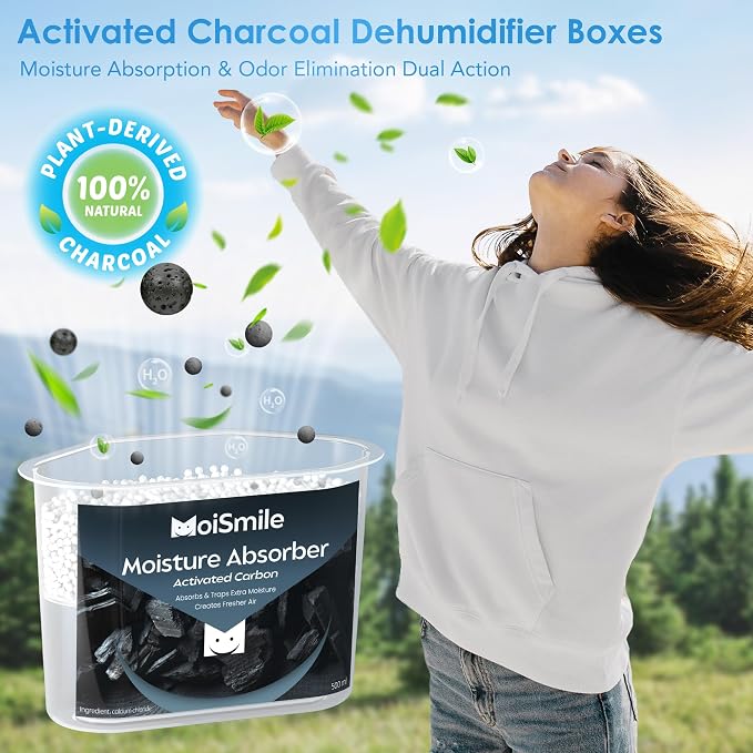 Moisture Absorbers 3 Pack, Activated Carbonfor Closet Dehumidifier Moisture - Image 8