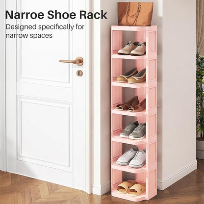 Kitstorack 5-Tier Vertical Plastic Shoe Rack, Freestanding Stackable Shoe - Image 8