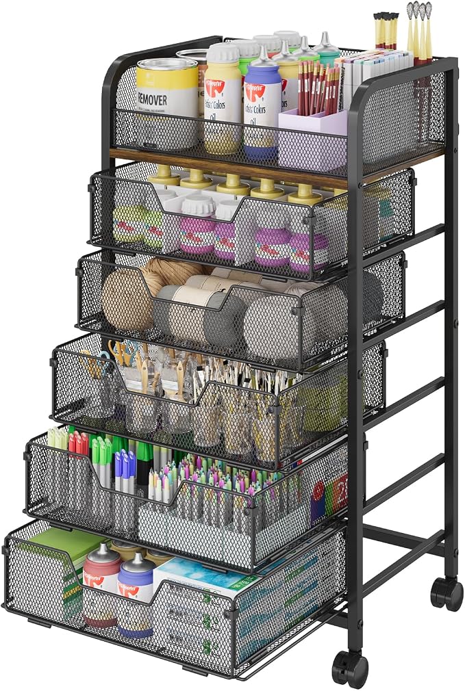Yociyoga 6-Tier Craft Cart by FollowWithYociyogaTogether